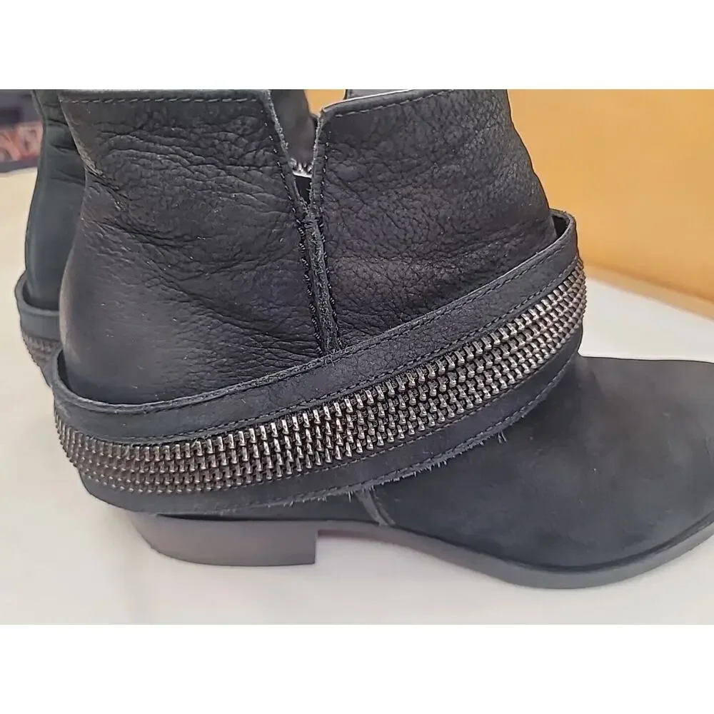 Paul Green Boots Ankle Booties Womens 6 Obermaterial ECHT Leder Heels Black